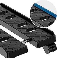 Vista 4 de Soporte de CPU móvil ajustable, Soporte de torre de computadora ventilado con 4 ruedas con rodamientos se adapta a la mayoría de torres de PC