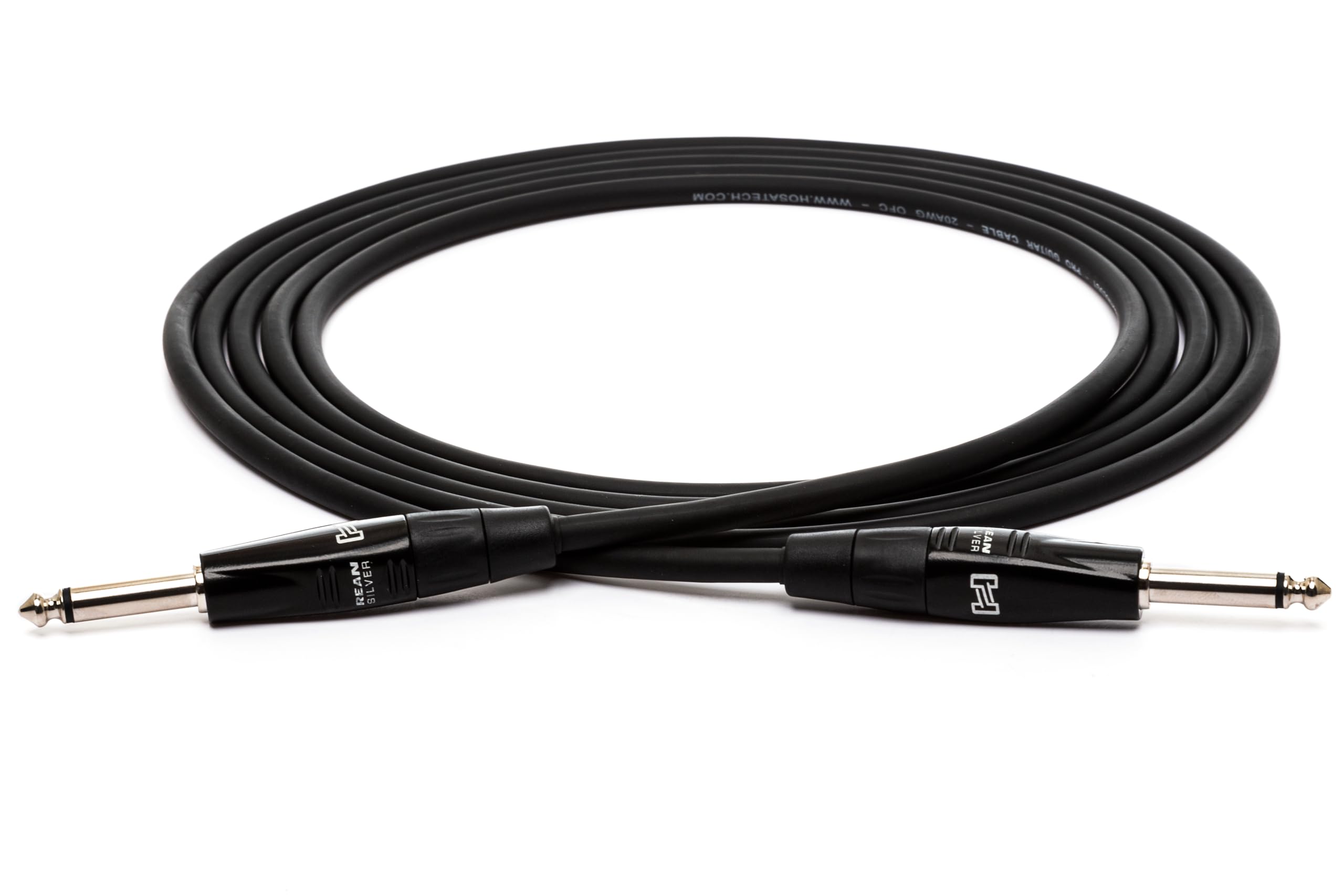 Hosa HGTR-020R REAN Straight to Right-angle Pro Guitar Cable, 20 Feet