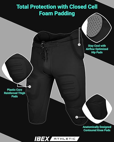 Miniatura 4 de Pantalones de fútbol integrados para adultos, pantalones de práctica de fútbol para hombre con almohadillas integradas