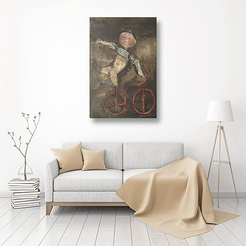 Vista 4 de Graciela Rodo Boulanger The Red Bicycle - Póster de pinturas infantiles para niños, póster de lienzo estético para pared, decoración moderna, 12 x