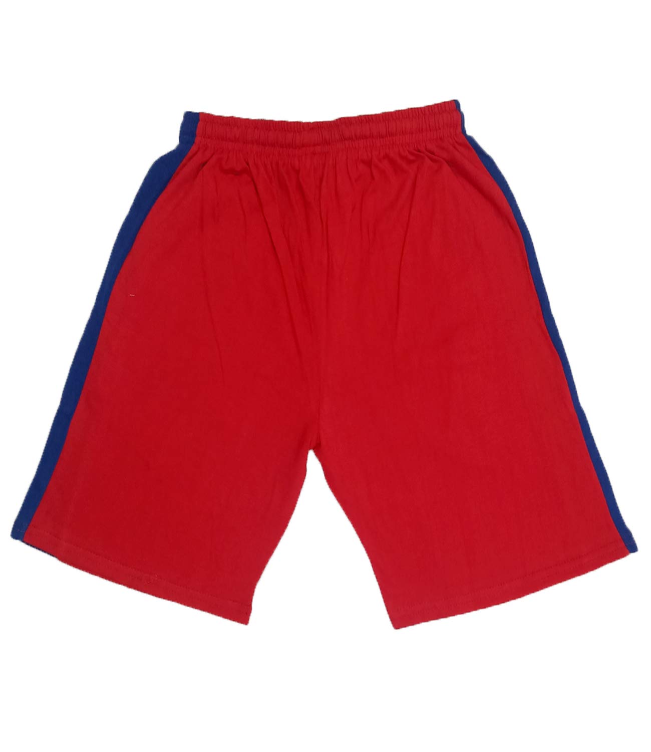 IndiWeaves Boys Cotton Bermuda Shorts (Grey, Red, 14-16 Years) Pack of 2 3