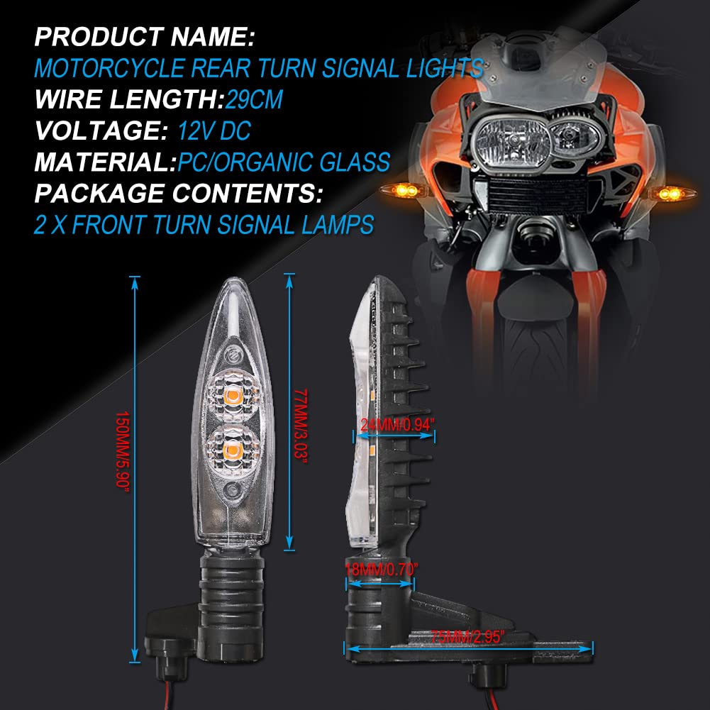 Produktbild von Motorrad Heckblinker LED, Bernsteinfarben – Für BMW F/G/K/R Modelle, Klar