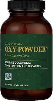 O-xy-Pōwder Oxygen-Based Natural Digestive Cleanse for Occasional Constipation and Bloating Relief – Promotes Healthy Elimination and Gut Balance – Non-GMO, Plant-Based – 120 Count