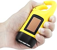 Vista 4 de Simpeak Paquete de 2 linternas LED de emergencia con manivela de mano, linterna de supervivencia con linterna de dinamo para deportes al aire libre