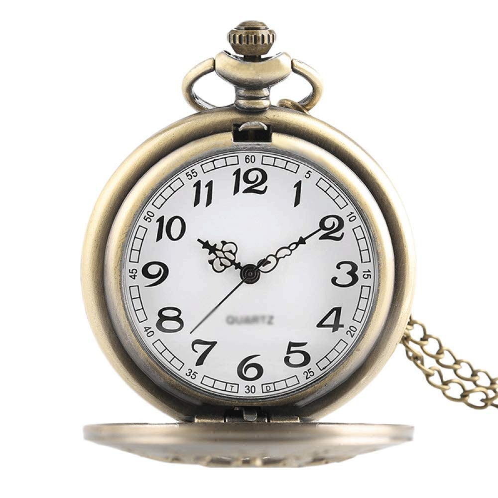 Taschenuhren Mechanische Taschenuhr für Herren Damen Gravur Gehäuse arabische Ziffern mit Kette Herren Damen