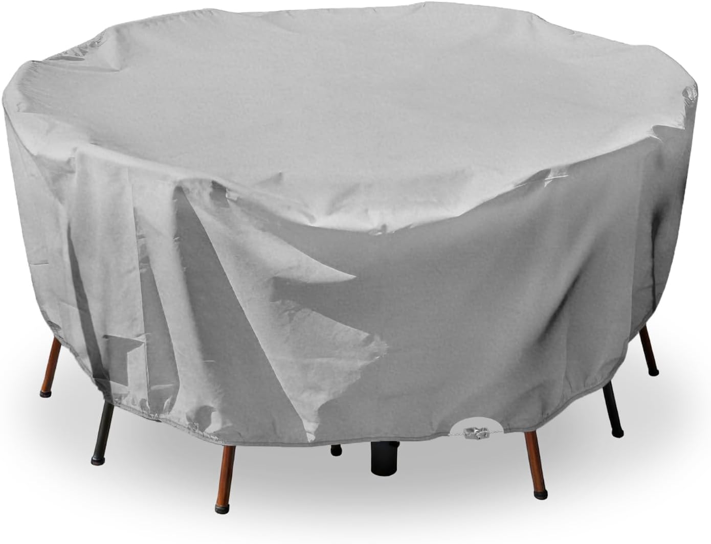 Pool Covers Round for 6Ft Above-Ground Pools, 3Ft Overlap (Cover Size 9Ft),Waterproof 180GSM Heavy Duty Pool Safety Mesh Netting Cover, Winter Covers with Locking System, Light Gray