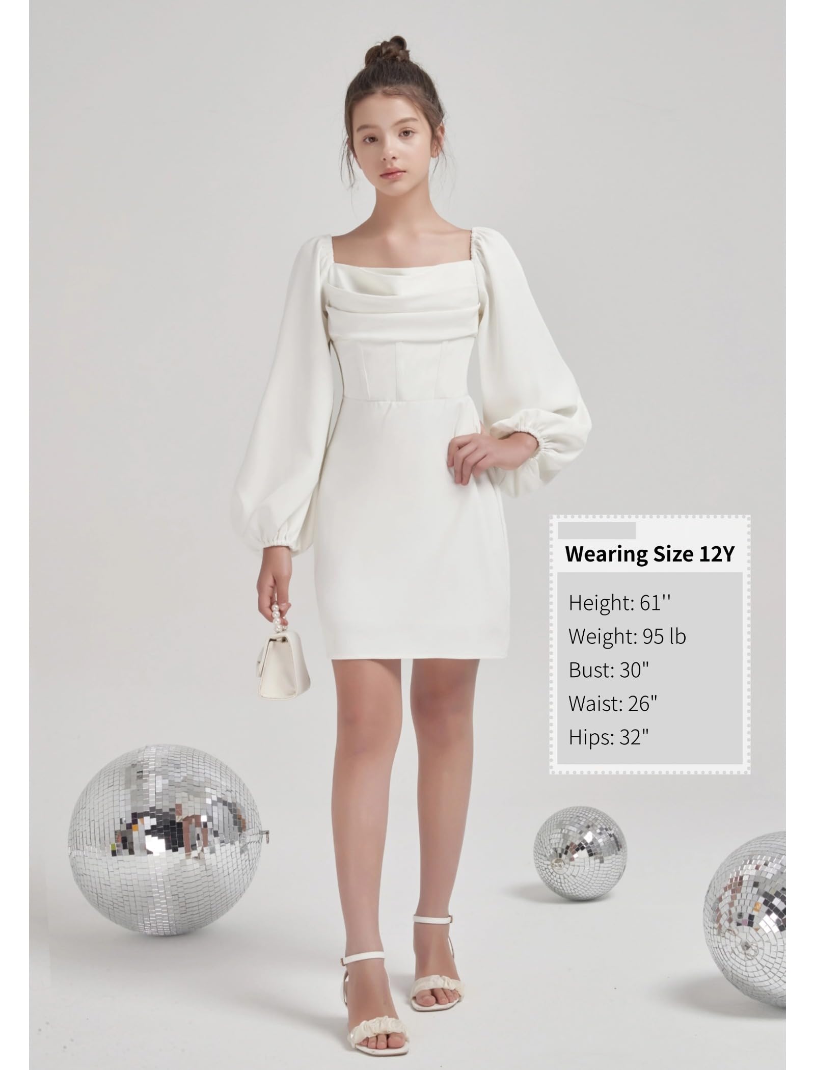 EXARUS Formelles Kleid für Mädchen, gerüscht, Teenager, Heimkehr, Tanz, besondere Anlässe, Tween, Abschlussfeier, Abschlussball, Party, Rüschenkleider