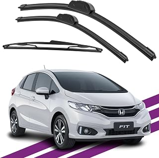 3 Palheta Limpador Parabrisa Dian+tras Honda Fit 2005 2006
