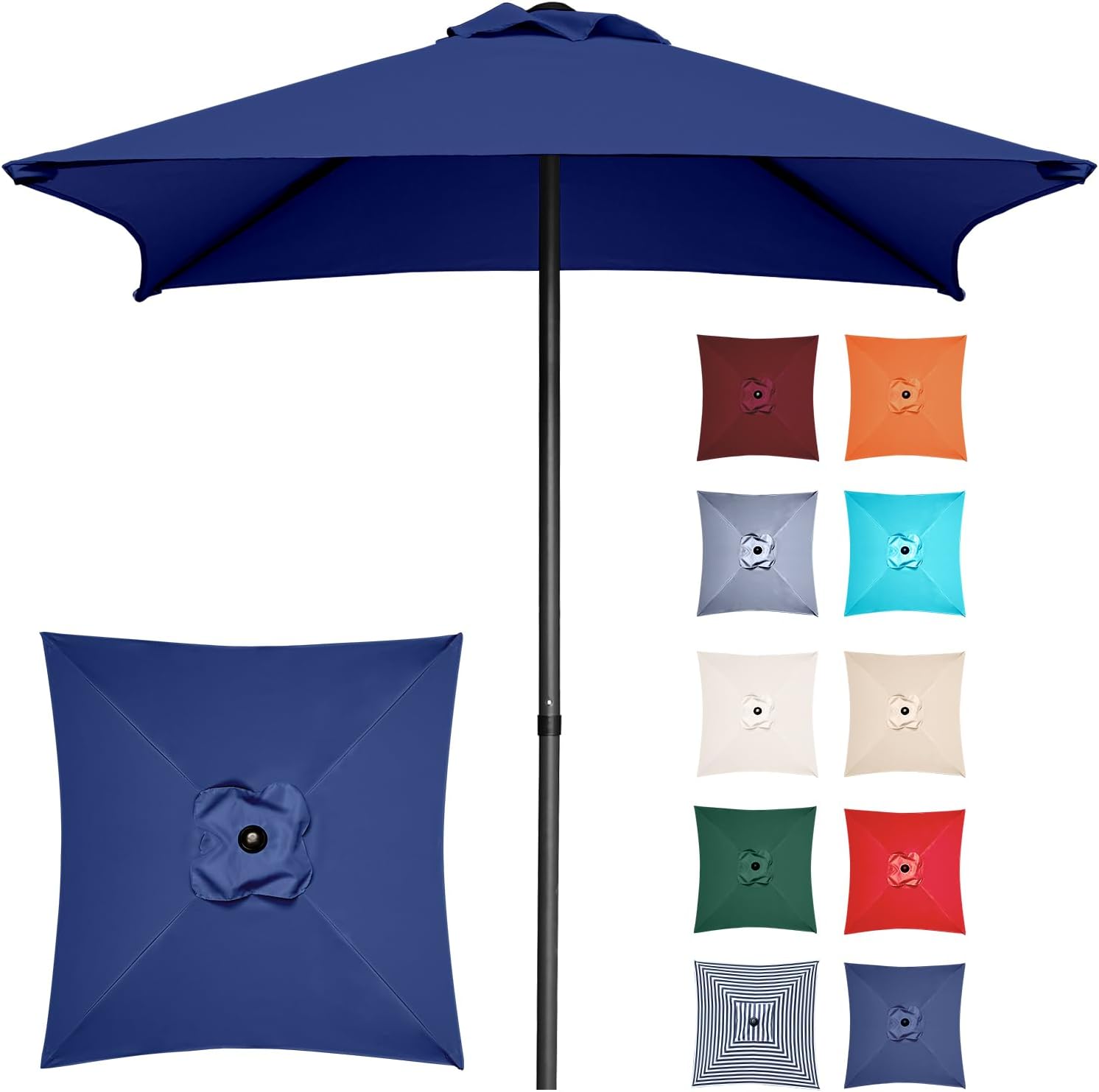 4.9 ft Patio Umbrella - Small Outdoor Table Umbrella with 4 Reinforced Ribs, UV Protection & Waterproof Pool Umbrella for Deck, Balcony, Garden, Lawn, Backyard, Market
