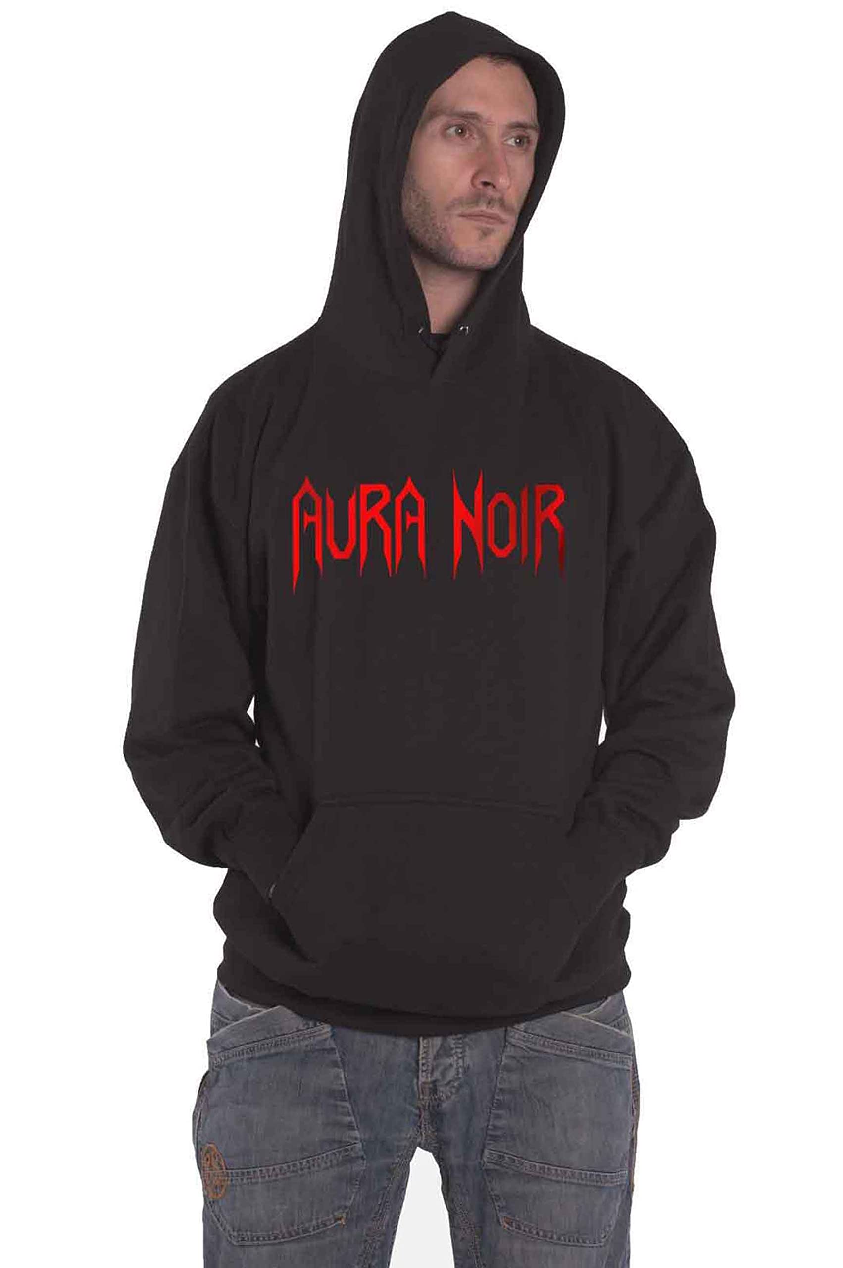 Pullover Aura Noir sweat à capuche ample taille XXL pour homme - 5