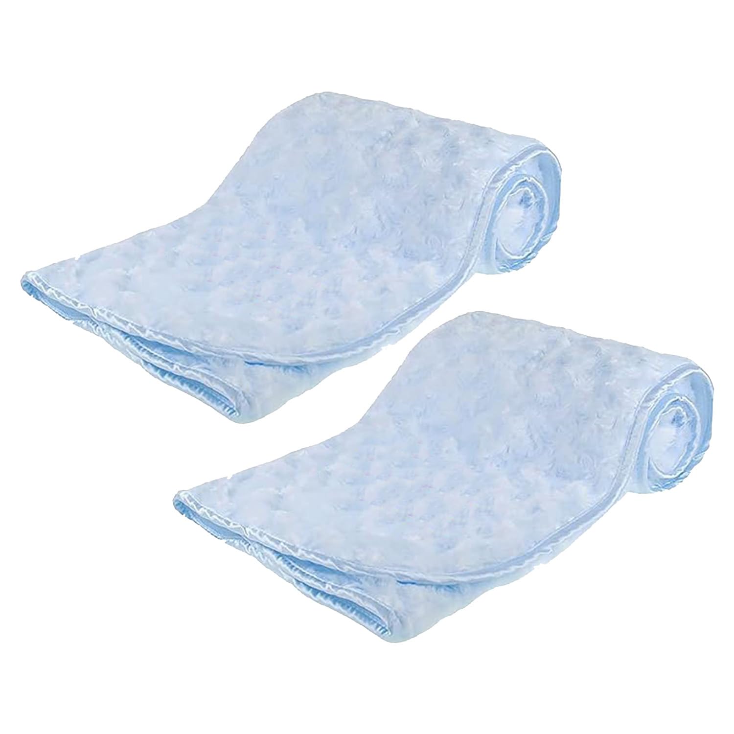 Gift Hub Baby Blanket for Newborn | 2 Pack Fluffy Throw Polyester Blanket | Soft, Cozy & Lightweight | Ideal for Pram, Nursery, Baby Car Seat, Snuggles & Travel | Blue — image 1