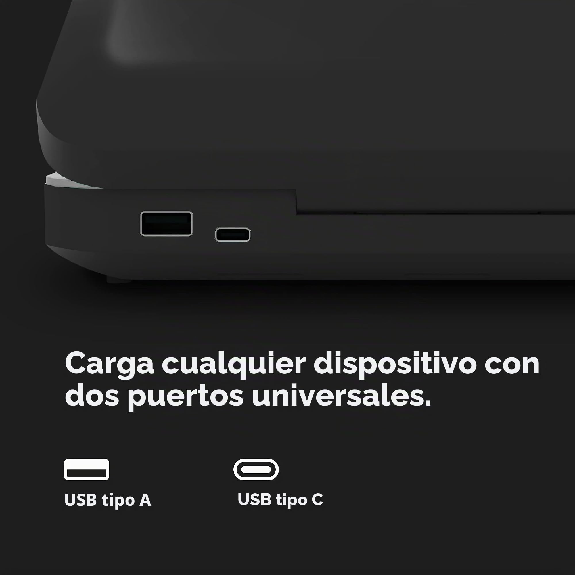 PhoneSoap 3 Desinfectante UV para teléfonos celulares y Cargador Doble Universal para teléfonos | Sanitizador UV Patentado y clínicamente Probado | Limpia y Carga Todos los teléfonos - Negro