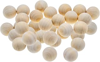 100-Pack 20mm Unfinished Wooden Balls for DIY Arts and Crafts