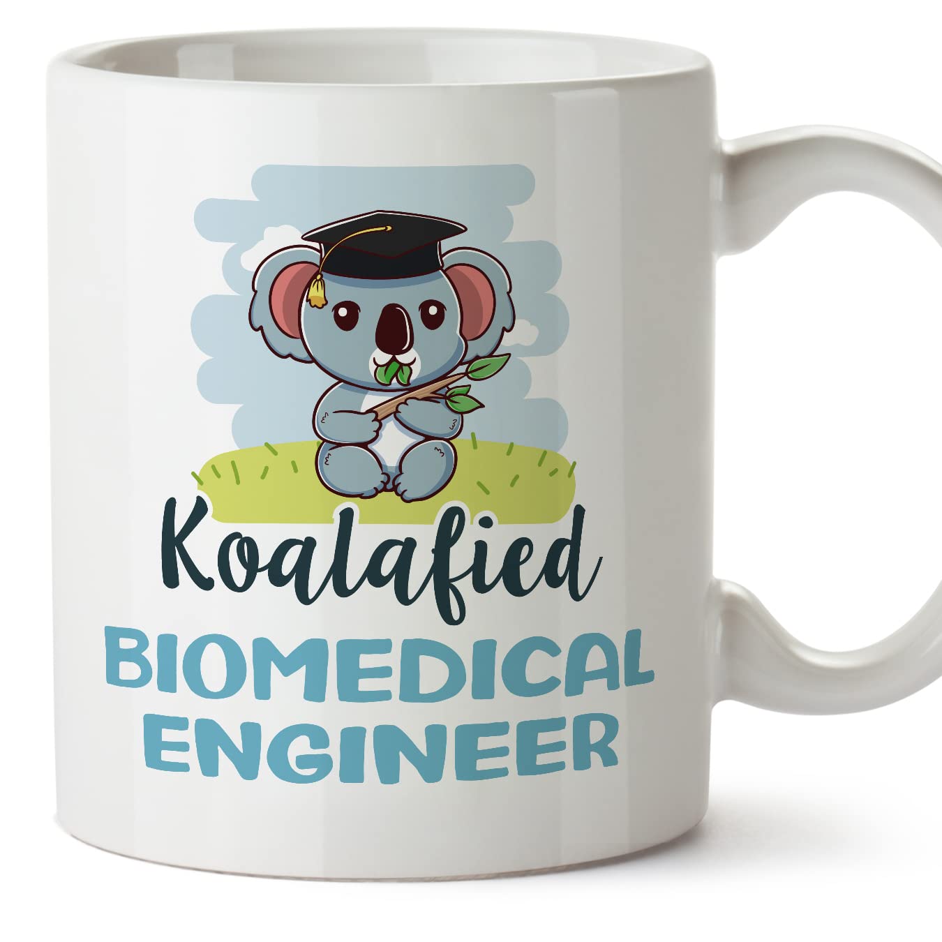 MUGFFINS Biomedical Engineer Man Mug - in English - Koalafied - Funny Gift for Colleagues - Ceramic 11oz Mug