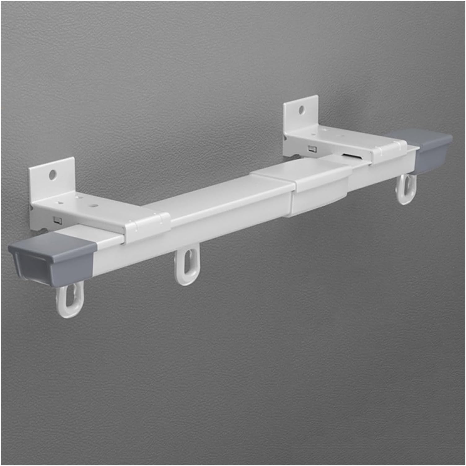 Ceiling Curtain Track Set - Smooth Sliding Rail for Bay Window, RV, Bathroom & Partition - Adjustable 1.45-2.7m Wall Mount Curtain Rod System