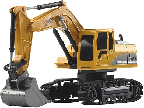 Multifunction Excavator RC Bulldozer Childrens Toy Vehicle Construction Vehicle Toy Radio Control Small Size 1/24 Yellow