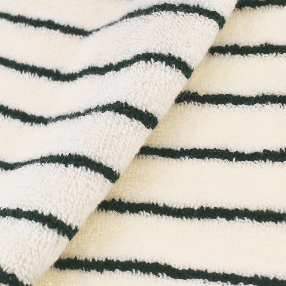 Amazon｜[テクラ]バスタオル TERRY TOWELS SRIPED グリーン