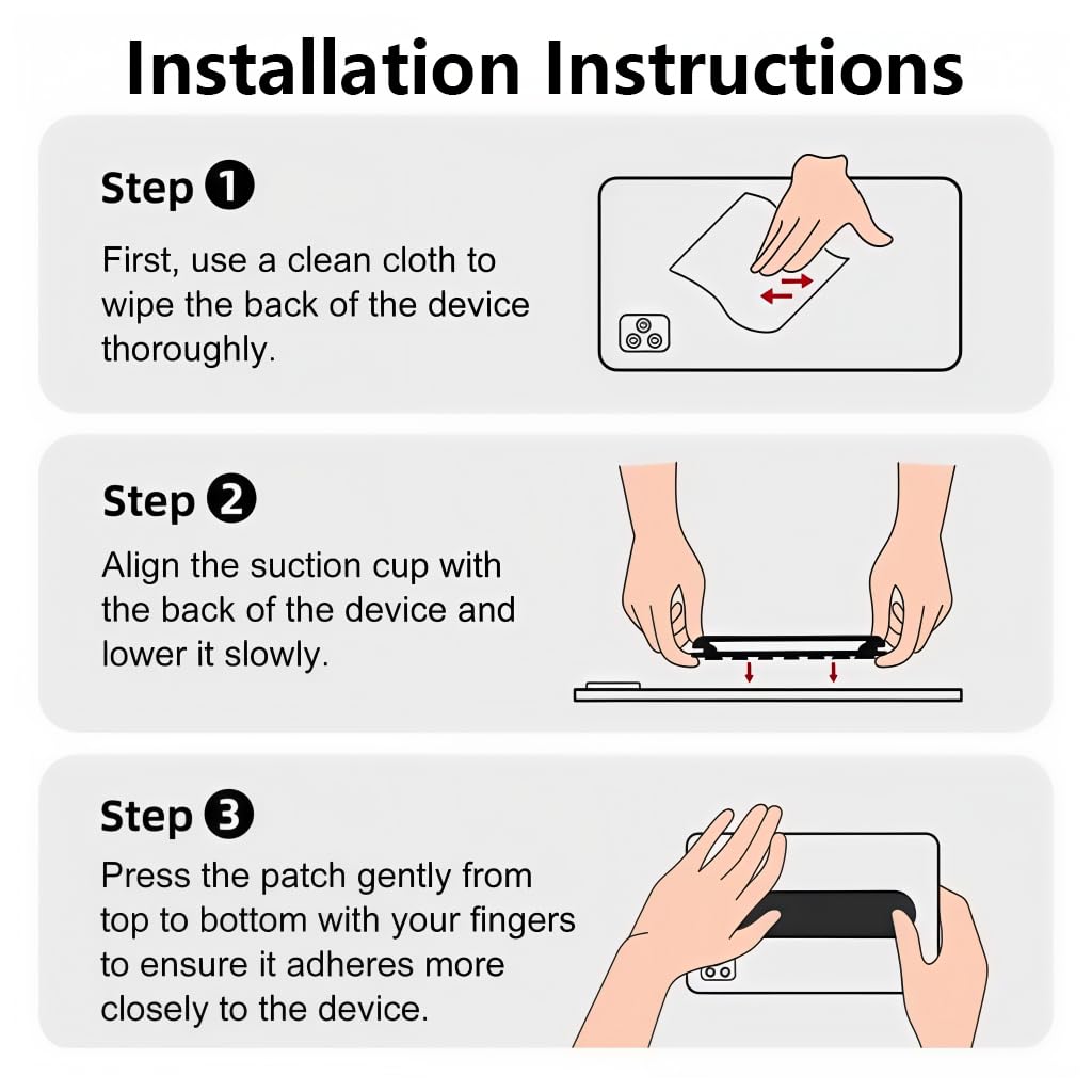 ZORBES® Silicone Tablet Holder Hand Grip, Dual Row Strong Suction Cup Silicone E-Reader Back Grip Holder, Anti-Slip One-Hand Holder for Tablet, Kindle & E-Book Readers, 14.5x17.5cm 4