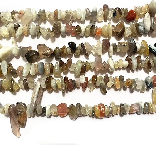 Miniatura 4 de PLTbeads Cuentas de piedras preciosas naturales de ágata de Botswana de 0.276-0.315 in, cristales curativos para la cintura, pulseras de collar,