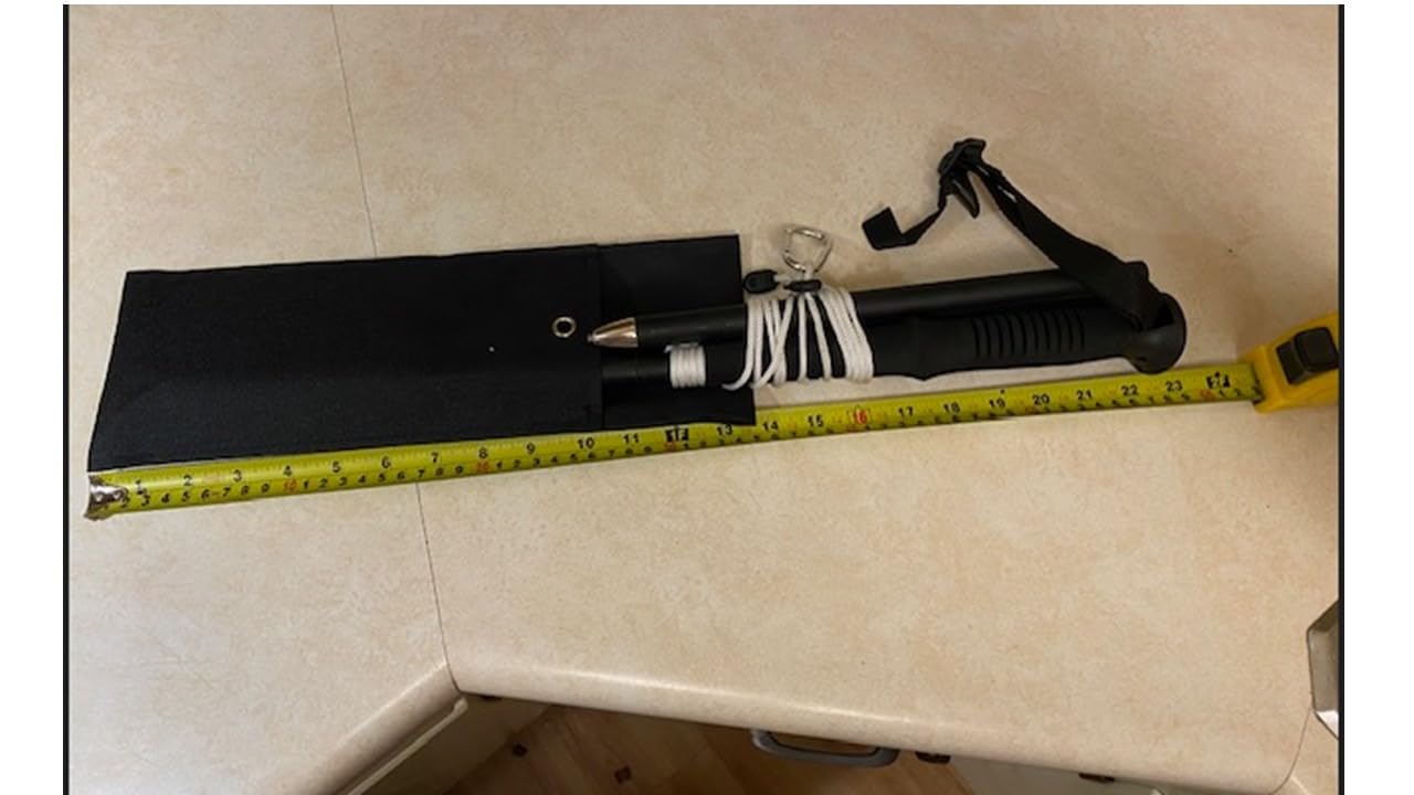 Hammers Collapsible Wading Staff Fishing Stick, Black