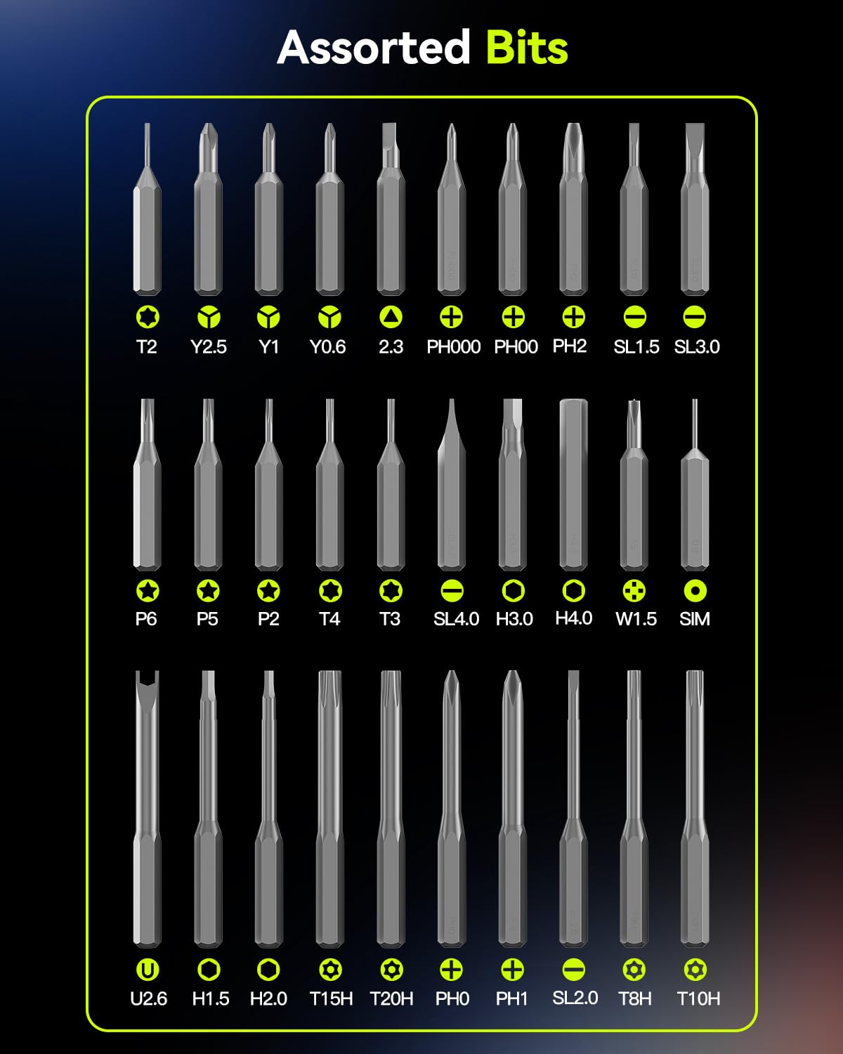 34 in 1 Präzisions-Elektroschrauber Set, Mini Akku-Magnetschraubendreher mit 30 S2-Stahl-Bits, 4 Drehmomenteinstellungen, USB-C Wiederaufladbare Elektronik Reparatur Tool Kit für iPhone Laptop PC