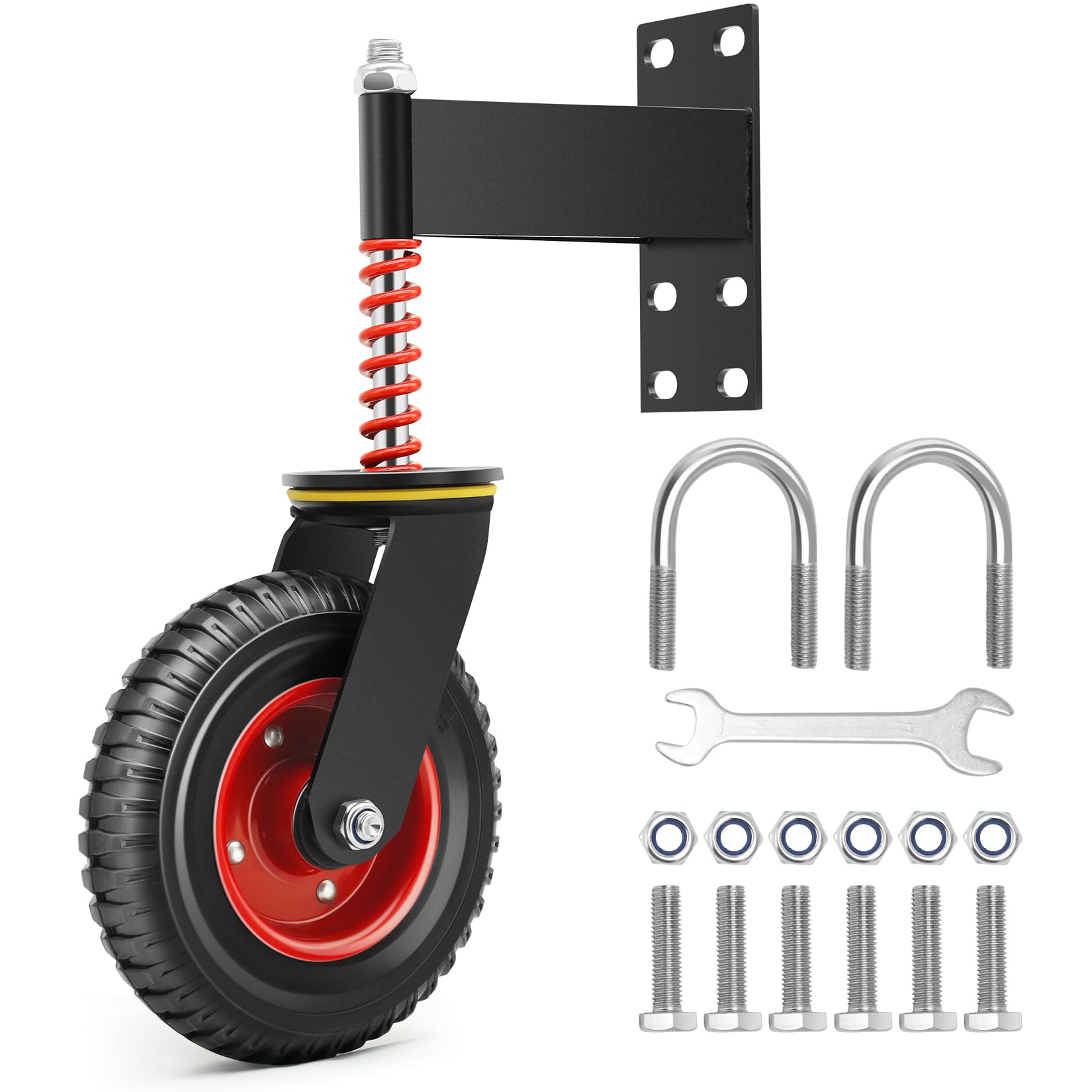 2 Rotelle Girevoli Per Cancello E Mobili – Gomma TPR + Ferro – Carico Pesante, Con Viti – Per Porte, Armadi, Recinzioni E Divani