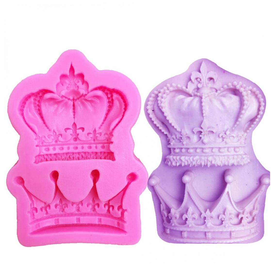 Pinicecore Silicone Fondant Mold Crowns Chocolate Molds Candy Mould Wedding Cake Decorating Tools