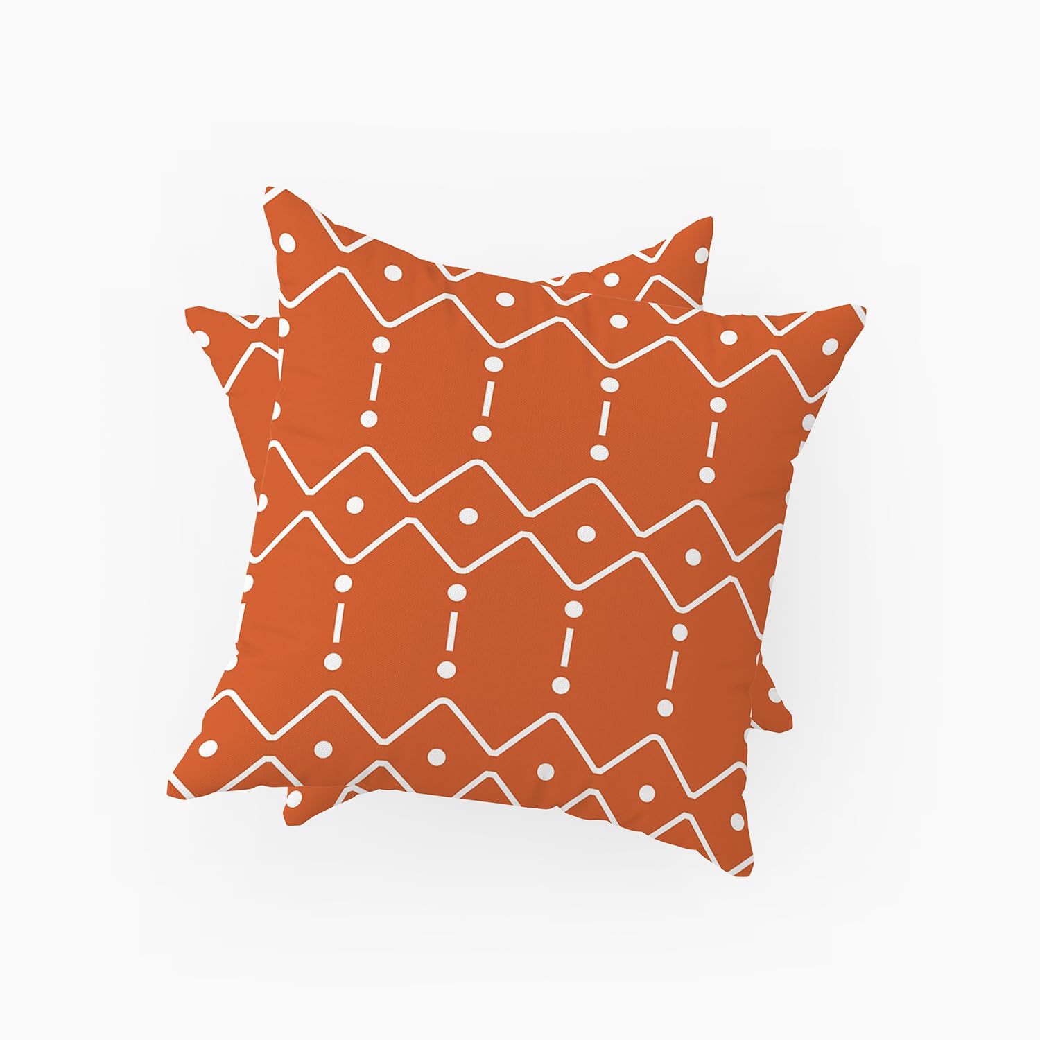 ggaimwf Geometric Pillow Cases 2 Pack Geometric Pattern Burnt Orange Cushion Covers Abstract Pillow Covers Modern Cushions Covers for Sofa Living Room Home Decor Square Cushions 50x50cm - Image 2