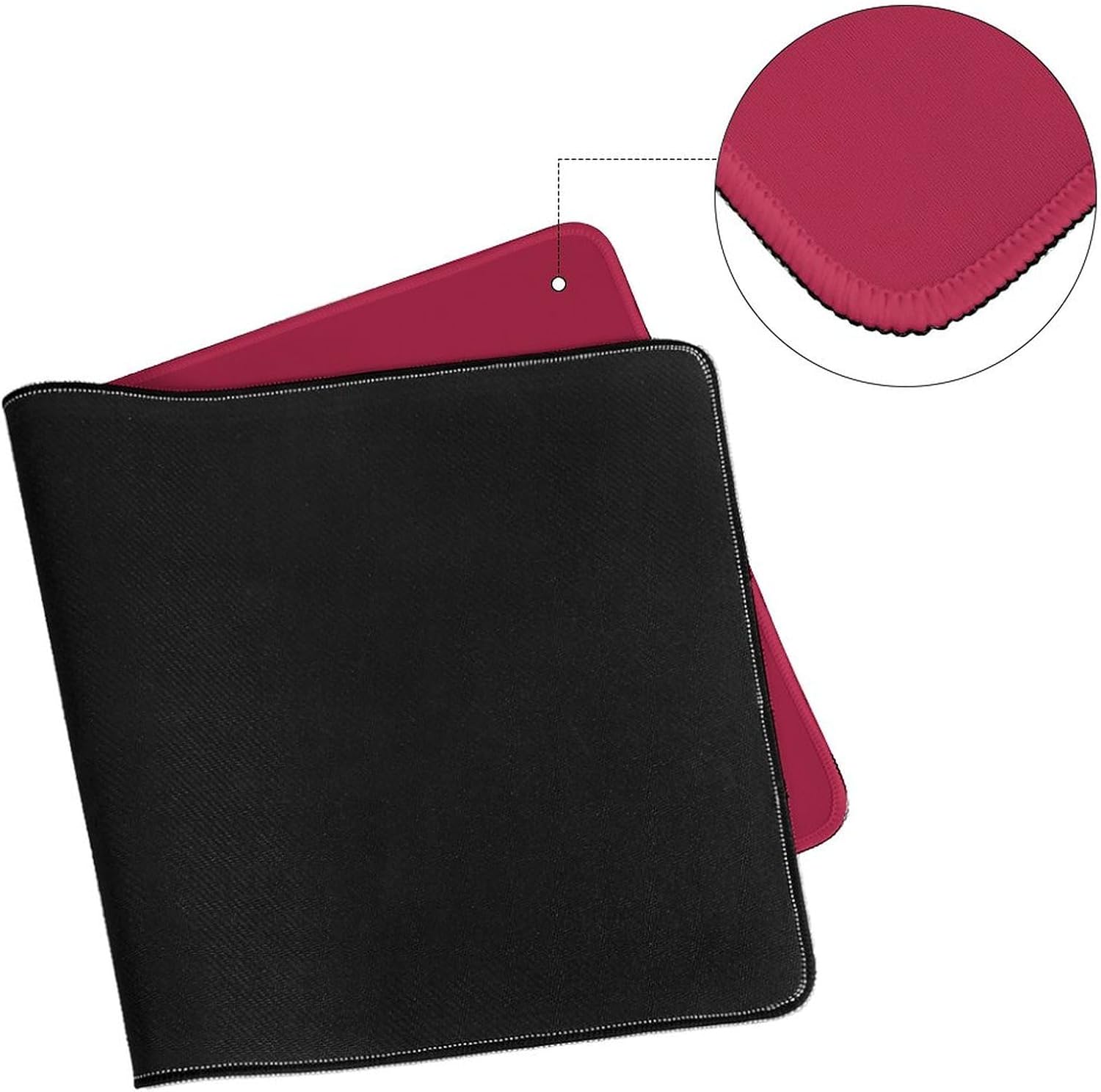 Modern Solid Magenta Red Color Trend Large Mouse Pads, Extended Desk Pad Non-Slip Gaming Writing Mat Desktop Protector for Home Office Accessories, 12" x 24"
