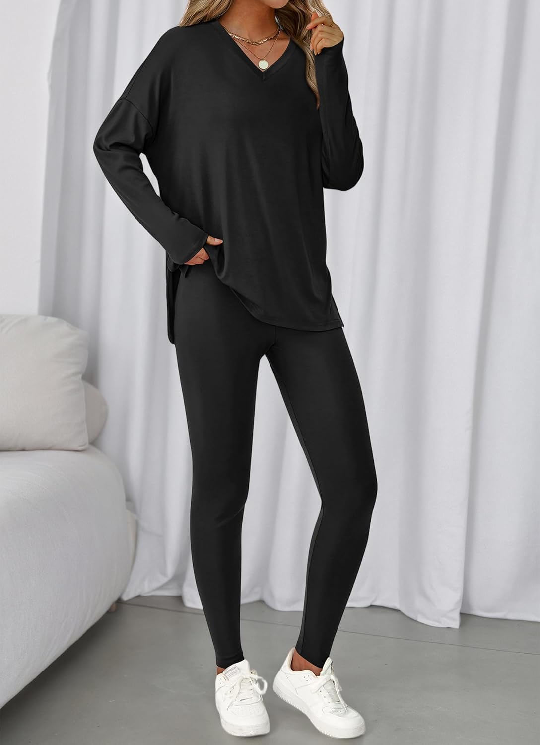 BTFBM Two Piece Sets for Women 2026 Casual Lounge Set Matching Oversized Shirts Leggings Workout Airport Travel Outfits - Image 4