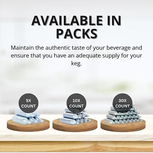 Miniatura 8 de Cartuchos de grado alimenticio roscados de nitrógeno - 0.14 oz (N2 puro) - Paquete de 30