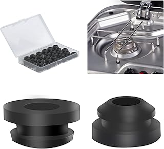 LiuHancsqd 30 Pcs Pies de Goma para Hornillos de Autocaravanas, Conductos de Goma, Tapones de Goma de Protección Compatibles para Dometic Smev Thetford Varillas de 5mm Autocaravana Accesorios