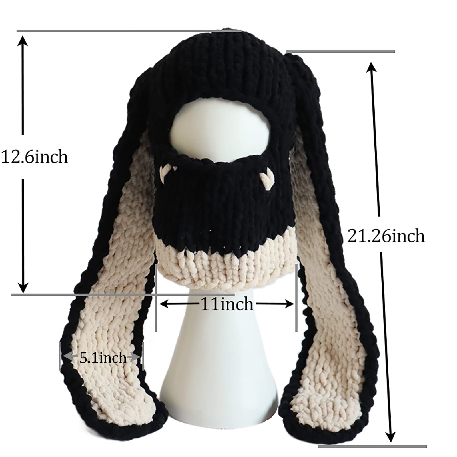 Amazon.com: XKCL Bunny Hat, Knit Plush Bunny Hat, Bunny Long Ears