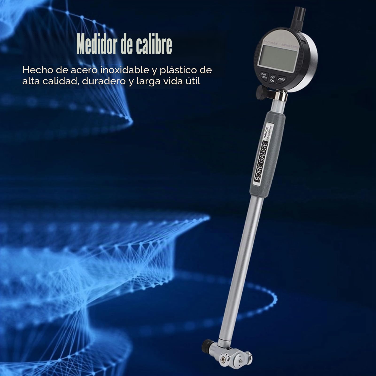 Medidor de calibre digital, herramienta de medición de diámetro interno de alta precisión de acero inoxidable de 50-160 mm, indicador de dial de indicador de dial electrónico industrial