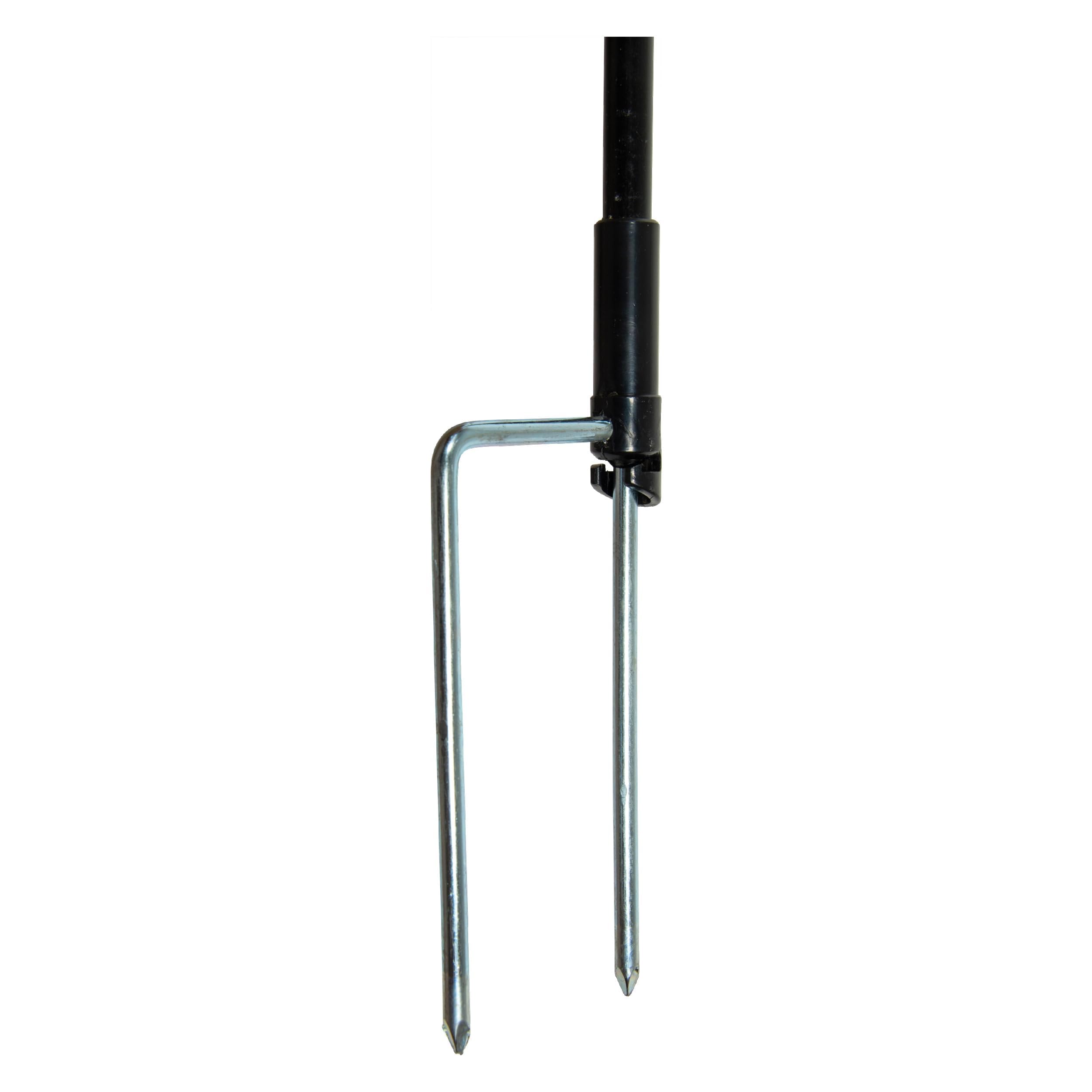 horizont strongLine Lot de 5 piquets supplémentaires pour filets, 120 cm au-dessus du sol, longueur totale de 135 cm, en fibre de verre, à double pointe, noir, piquets supplémentaires pour filets de