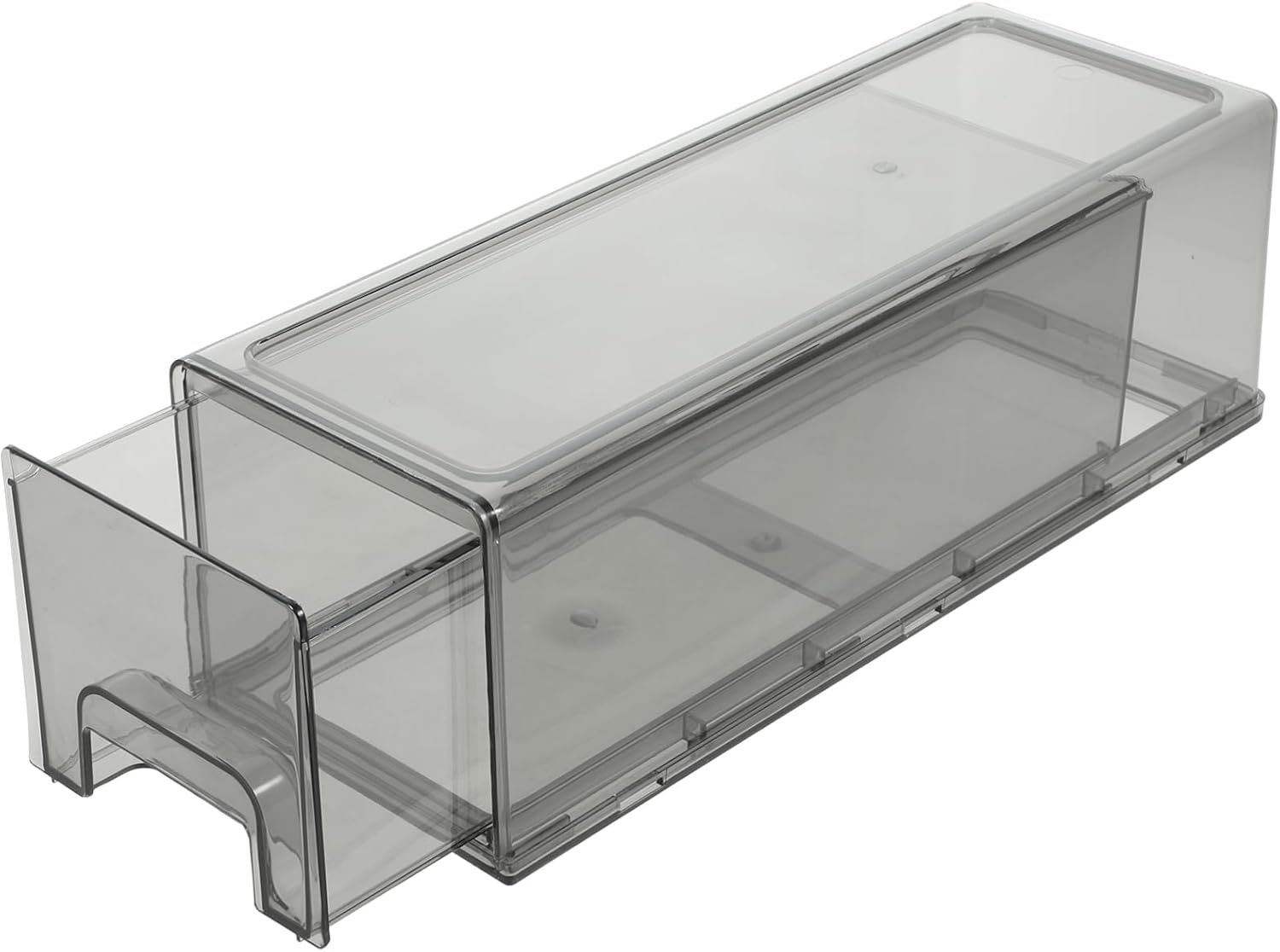 Lurrose 2pcs Fridge Storage Container Pull-out Drawer Stackable Organizer Bin for Fruits and Vegetables Food-grade Refrigerator Storage Box Design for Kitchen and Pantry Use