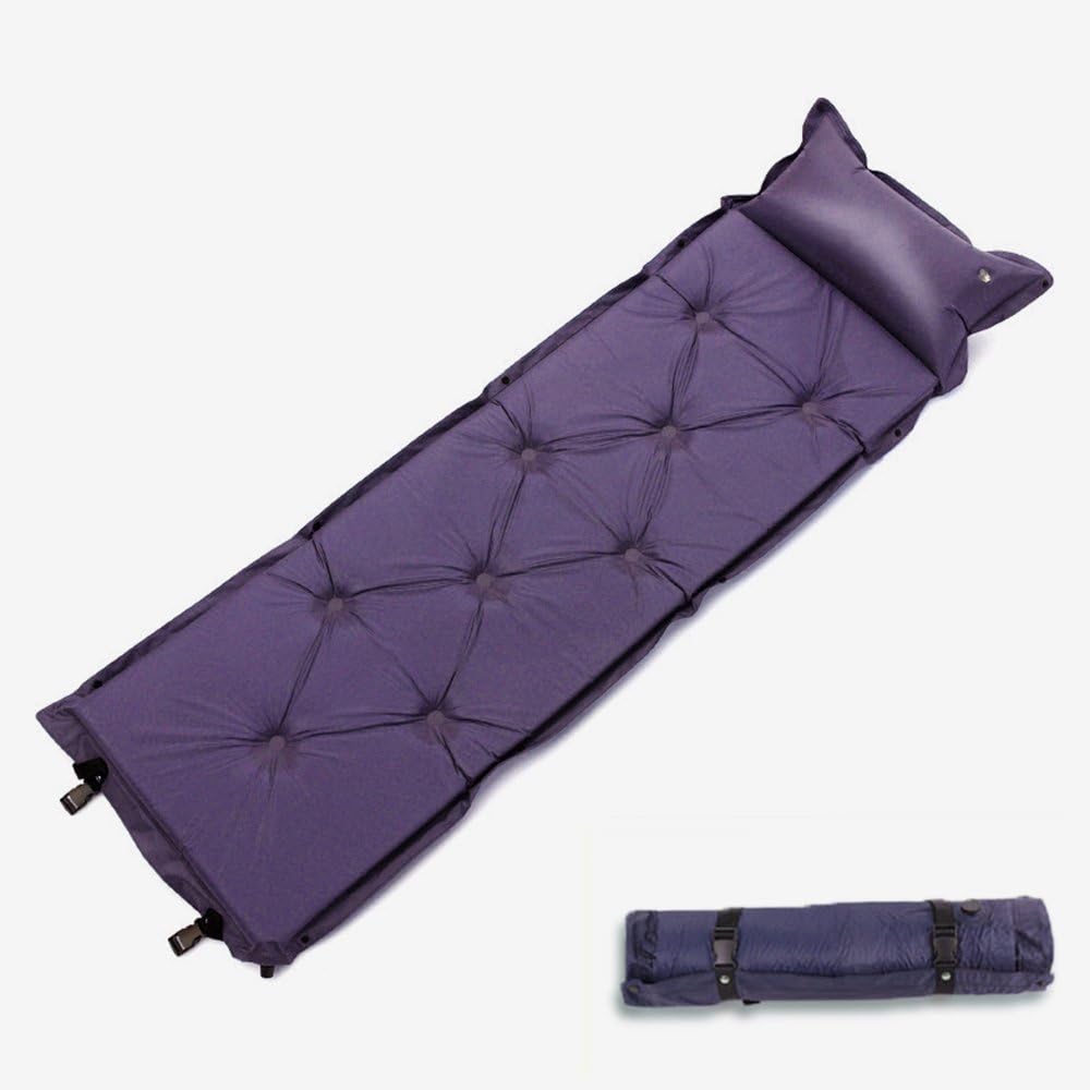 Self-Inflating Pad Camping Mat Outdoor Mattress Air Sleeping Bed Inflatable Airbed with Pillow for Backpacking,Travel,Hiking,Quick Blow, Blue