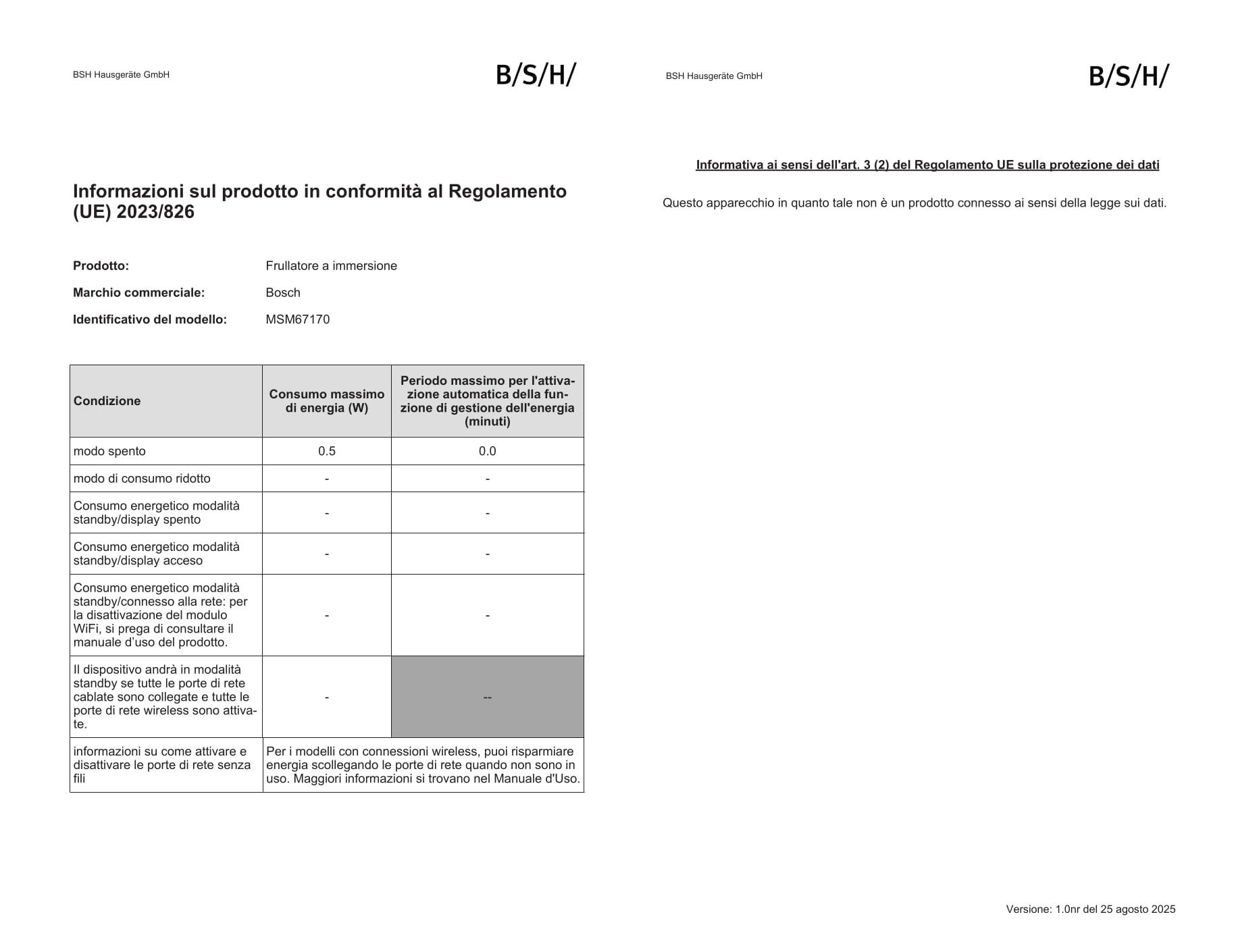 Bosch Frullatore a Immersione MSM67170, 750 W, 12 Velocità, Lama in Acciaio Inox, Impugnatura Ergonomica, Tritatutto, Lama Tritaghiaccio e Frusta Inclusi, Bicchiere Graduato, Cavo a Spirale, Nero