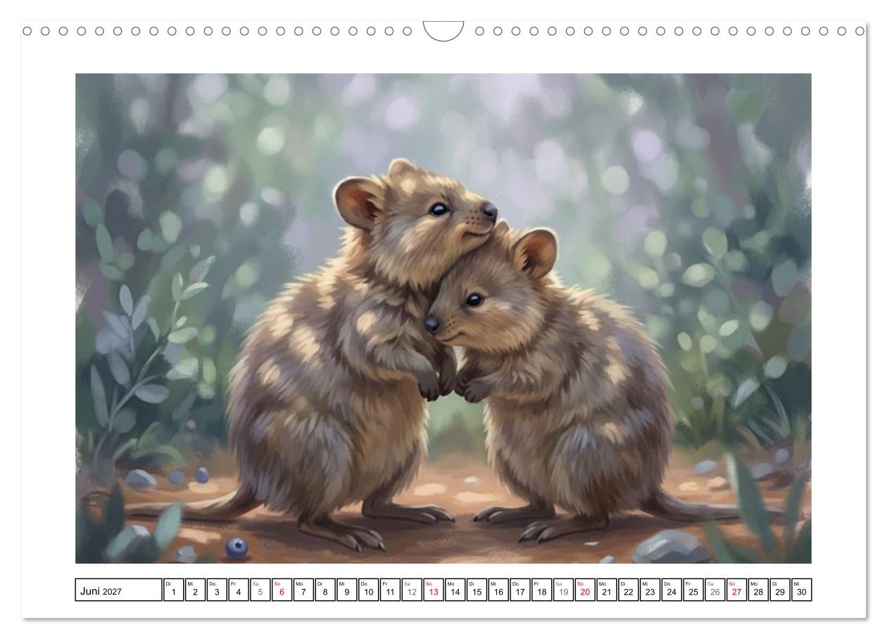 Quokkas - Glückliche Momente im australischen Busch (Wandkalender 2027 DIN A3 quer), CALVENDO Monatskalender: Momente mit den lächelnden Wundern Australiens (CALVENDO Tiere)