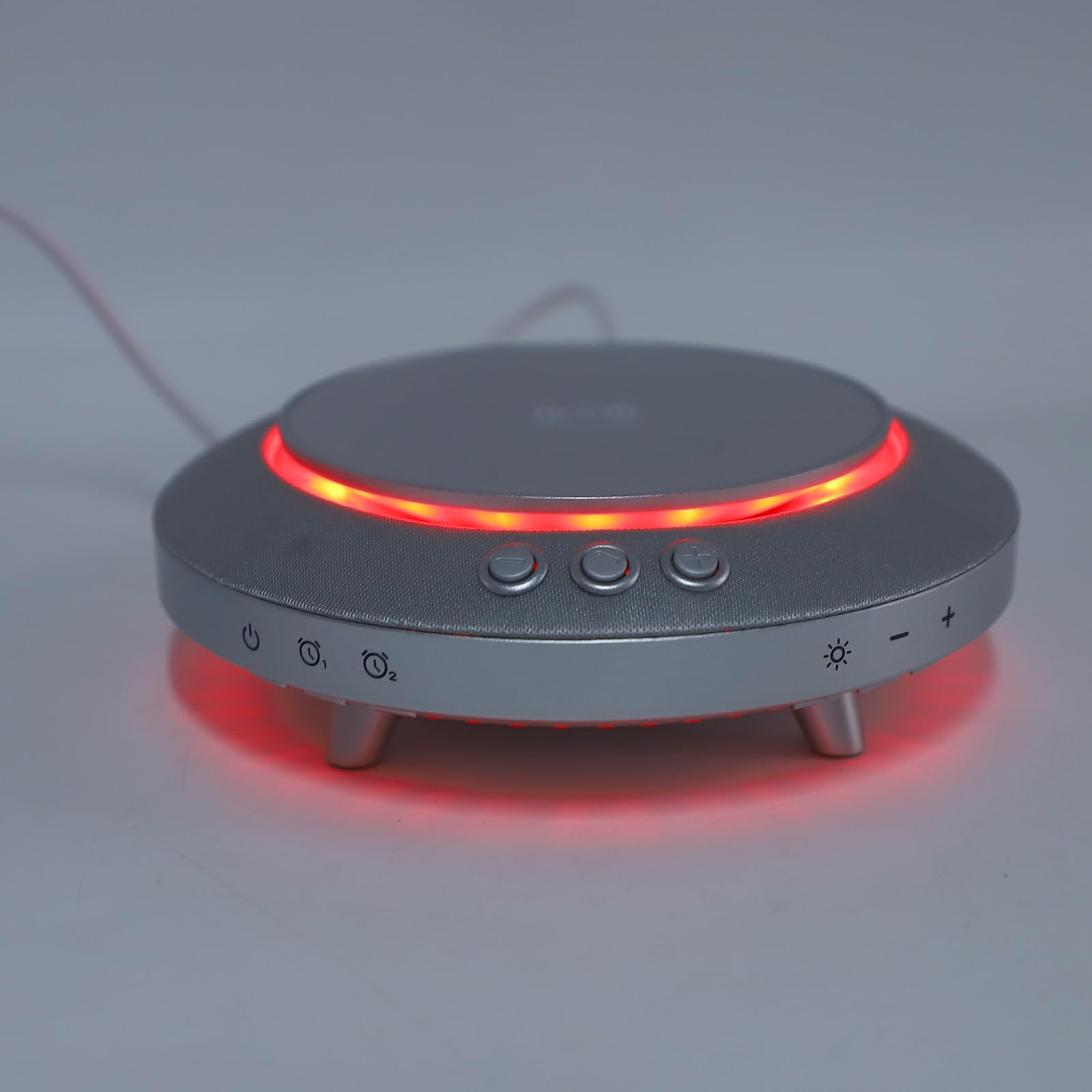 RiToEasysports Altoparlante Wireless, Luce Notturna a LED e Altoparlante Bluetooth con Audio Surround a 360° con Ricarica Wireless per Casa e Ufficio