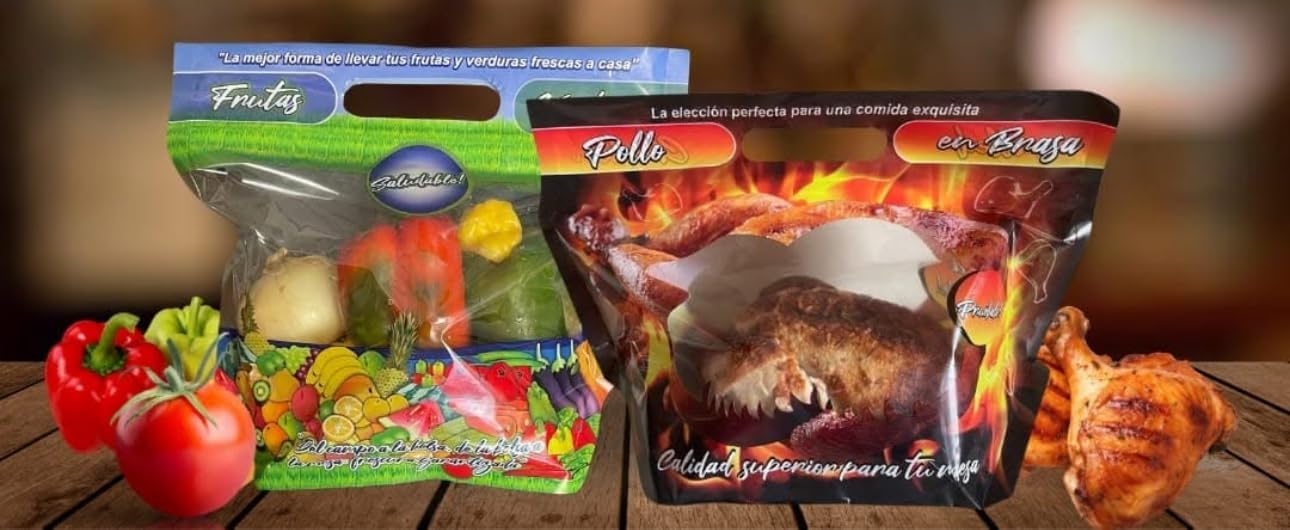 Bolsa para Pollo en Brasa o Rostizado, Comida Caliente, Ventana Anti-Empañamiento,250 unid, Roast Chicken Bag, Heat Resistant Takeout, Food Delivery, Microwaveable Safe, BPA Free, 62 Micron