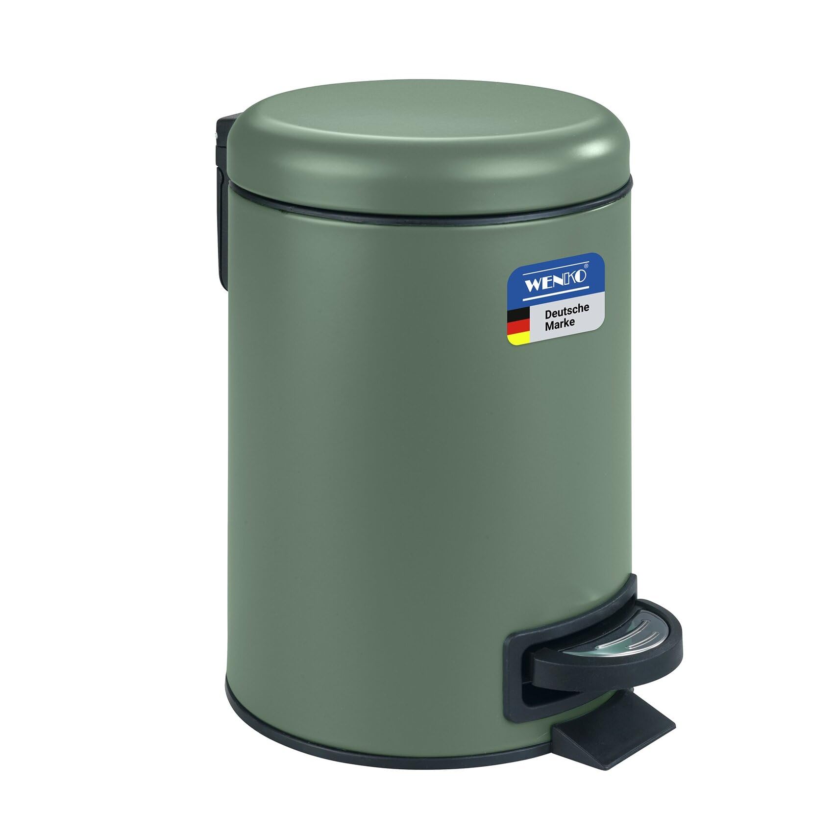 WENKO Cosmetic Pedal Bin Leman Dark Green 3L