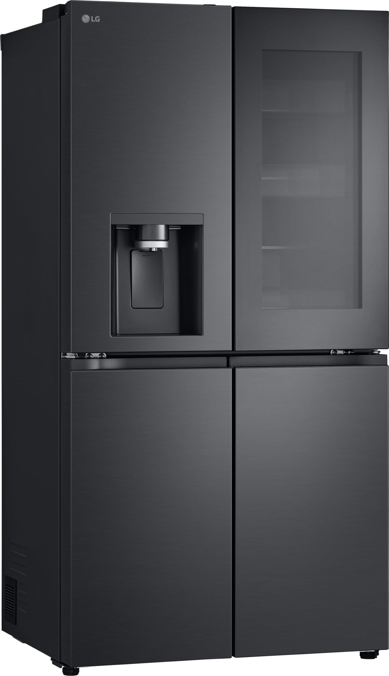 LG GMK961EV3E Multi-Door Kühlschrank mit Gefrierfach (646 L, Energieklasse E) mit InstaView, UVNano, Wassertank, LinearCooling, Total No Frost, Schwarz