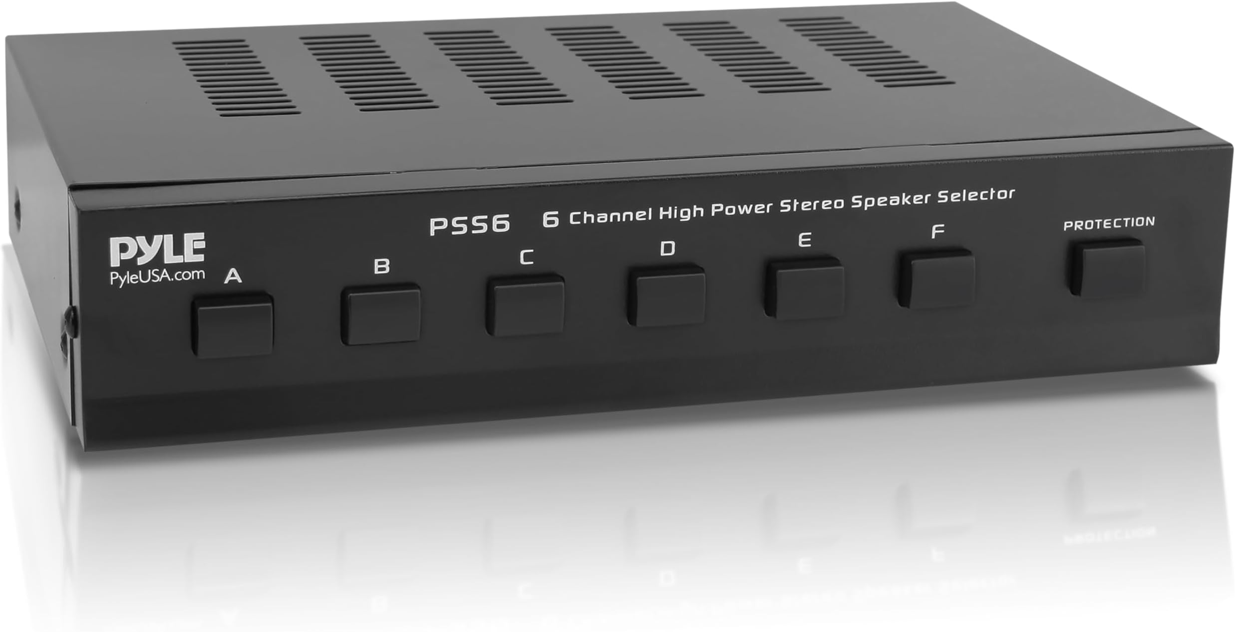 Pyle Premium New and Improved 6 Zone Channel Speaker Switch Selector Switch Box Hub Distribution Box for Multi Channel High Powered Stereo Amplifier A/B/C/D Switches | 6 Pairs Of speakers - (PSS6)