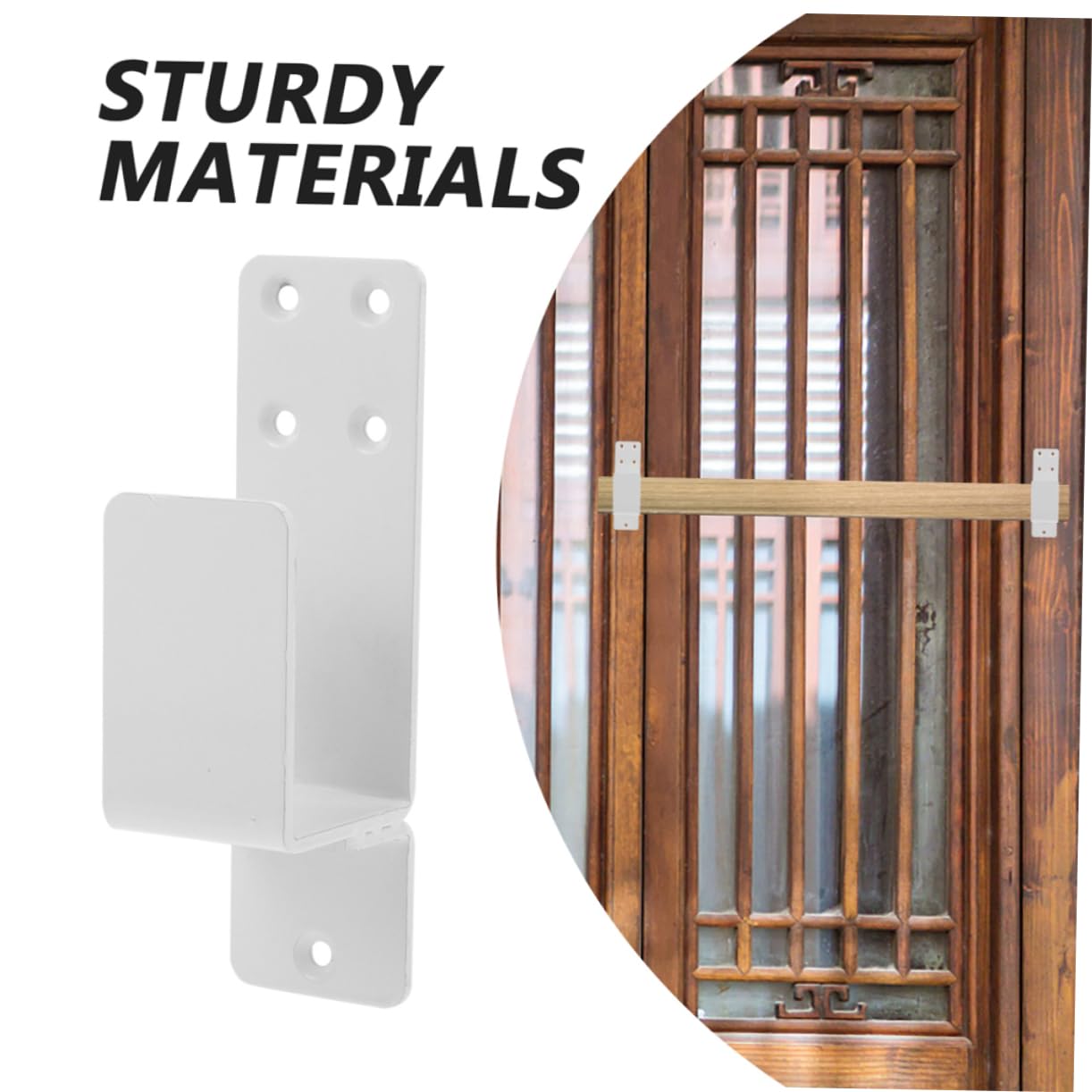 DOITOOL Sécurité De Porte Dentrée - Loquet De Porte Robuste Avec Support En U Support De Barre De Sécurité Pour Porte De Grange