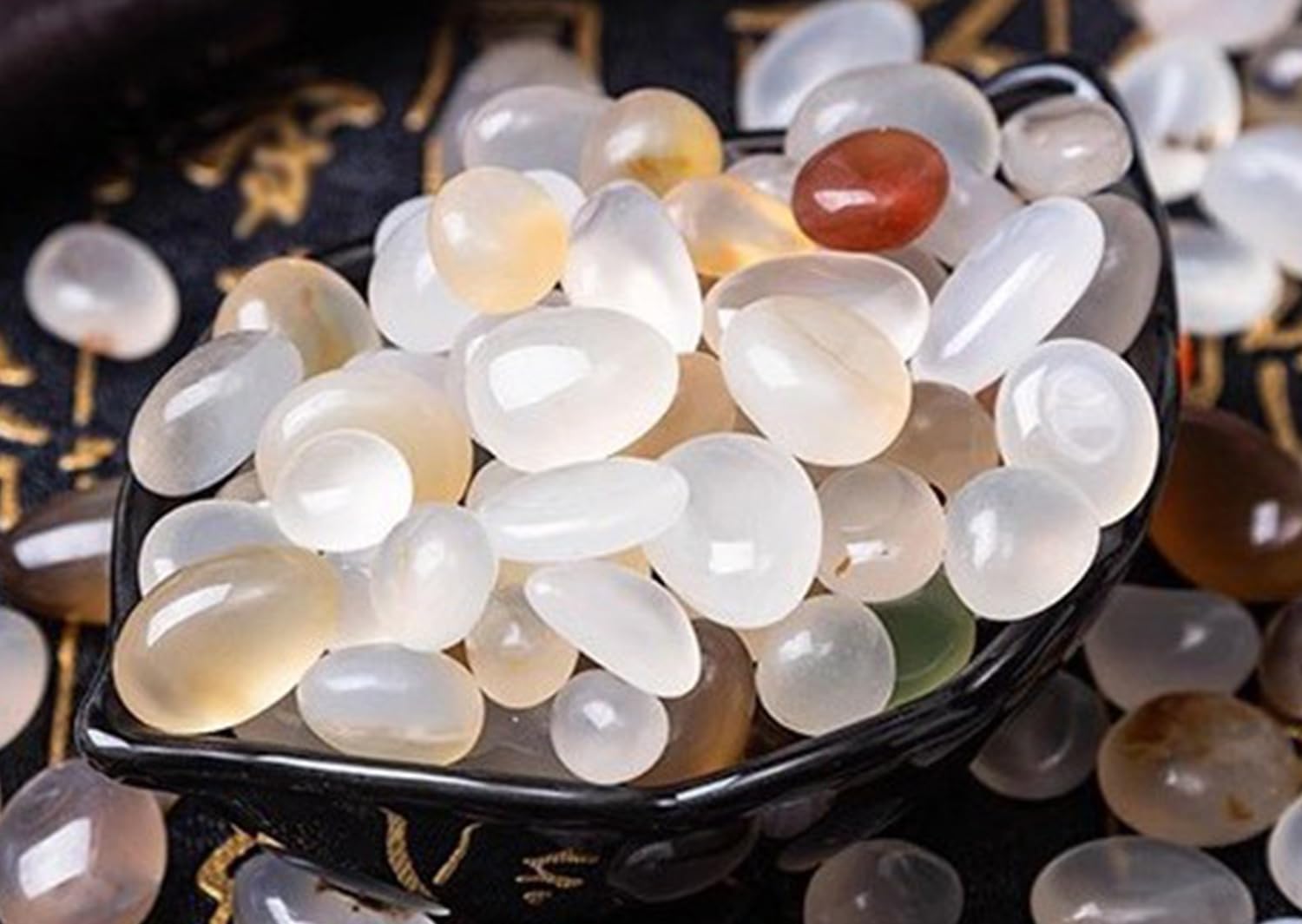 ,E,5000g,Polierte, Getrommelte Natursteine ​​(2 Kg / 5 Kg) – Bunte Kieselsteine ​​Für Gartendekoration, Aquarien, Vasenfüllungen, DIY-Projekte, Kunstharz-Kunst & Tischdekoration