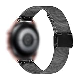 FitTurn Compatible with Amazfit Bip 6/Amazfit Bip 5/Amazfit Bip5 Unity/Amazfit Balance Smart Watch Band Replacement Stainless Steel Strap for Amazfit GTR4/GTR 3Pro/GTR 3/GTR2 (Black+Silver)