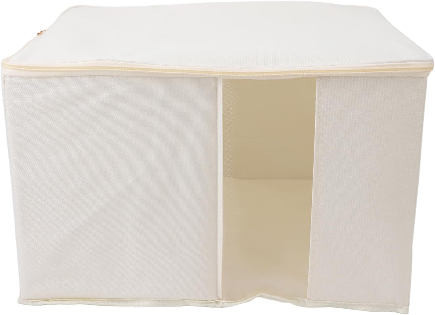 Clothes Storage Bins Oxford Cloth Visible Clear Window Large Capacity Foldable Closet Organizer for Quilts Clothes (64L)