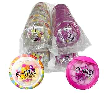 Amazon.co.jp: 味覚糖 e-ma イーマ のど飴 容器 33g×24個