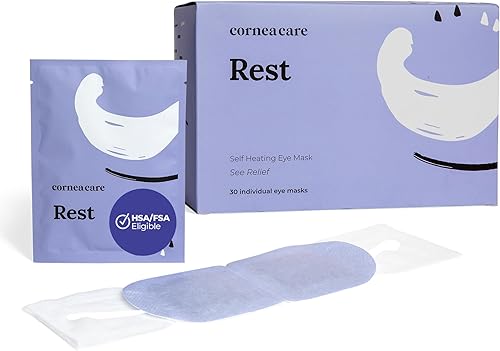 CorneaCare Rest Compresa caliente autocalentable para los ojos Máscara de ojos calentada para aliviar rápidamente los ojos secos No necesita
